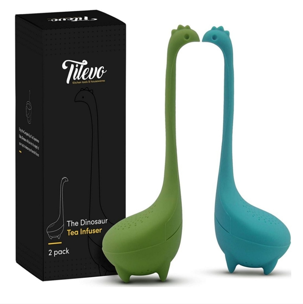 NWT Tilevo The Dinosaur Nessie Tea Infuser Set